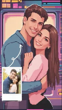 Cuople 80s pixel 