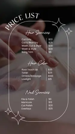 story : pricelist