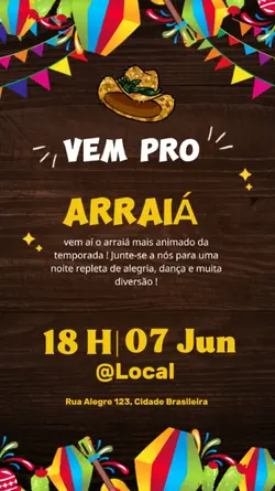 Convite Arraiá 