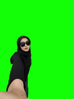 cewek green screen 