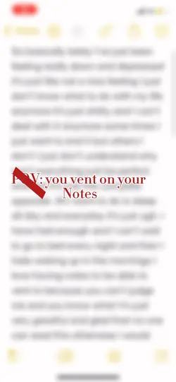 You vent on ur notes
