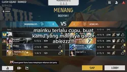 mainku terlalu cupu 