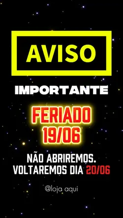 AVISO DE FERIADO 