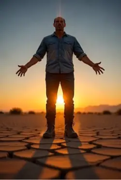 The burning man