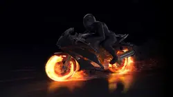Fire moto race