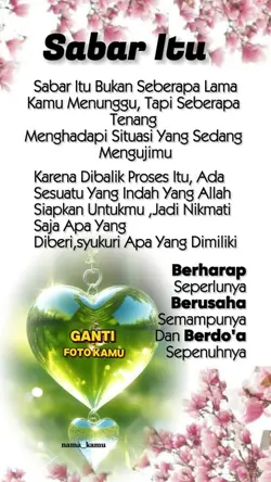  Sabar itu 
