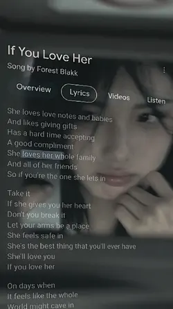If you love her