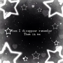 When I disappear..
