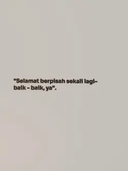 Selamat berpisah