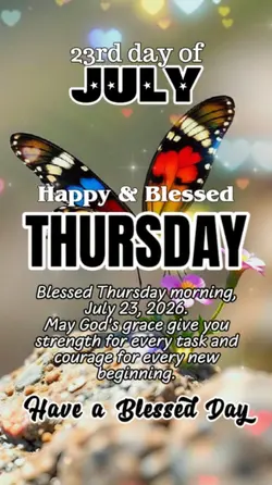 23 July, THURSDAY 
