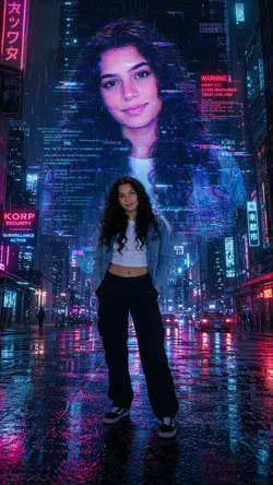 Cyberpunk Glitch Hologram