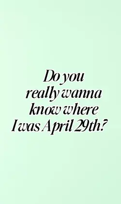 April 29th!✨