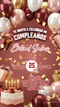 invitación cumpleaño