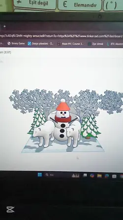 Tinkercad snowman