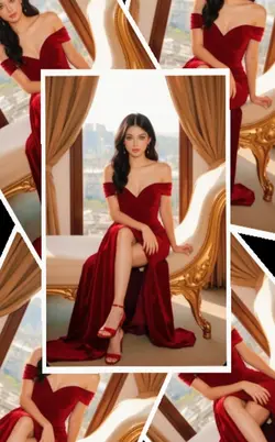 red gown