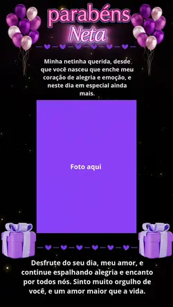parabéns Neta