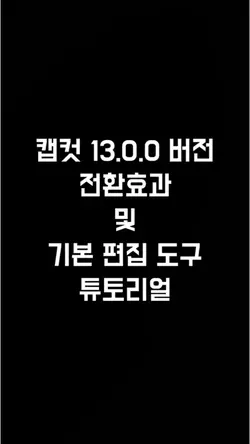 전환효과 튜토리얼 (13.0.0버전)