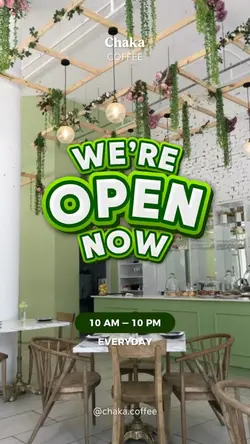 We’re Open Now Green