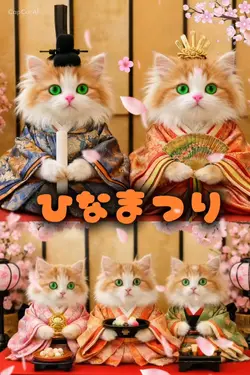 猫ちゃんひな祭り