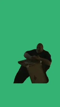 eating pizza