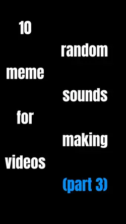 sounds for editing