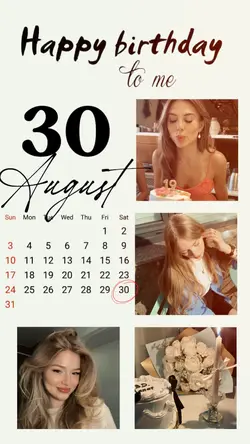 BIRTHDAY 30 AUGUST