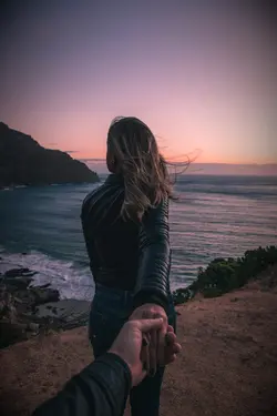 holding hands