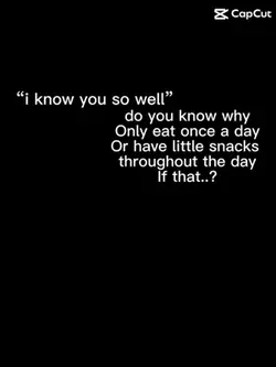 “I know you so well”