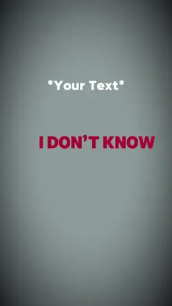 I don’t know 