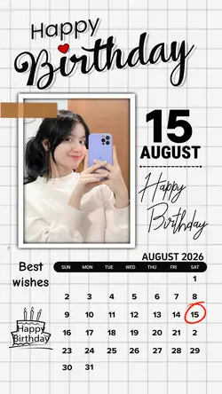 HBD 15 AUGUST 2026