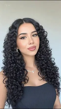 AI Black Perm curly