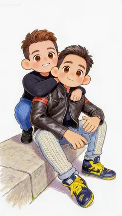 caricatura retro 