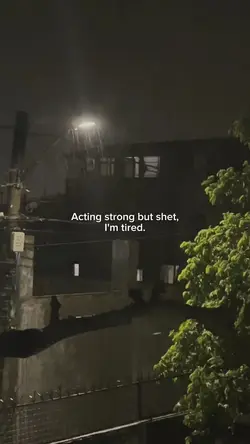acting strong but 