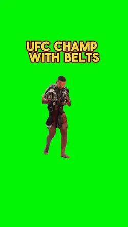 UFC Champ with belts