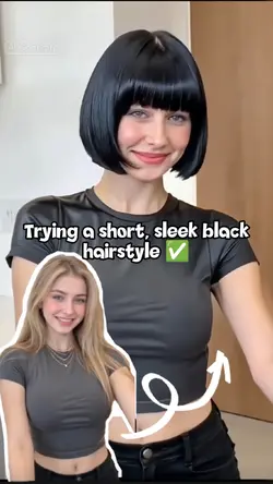 Black sleek hair