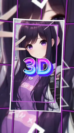 3D Purple Anime