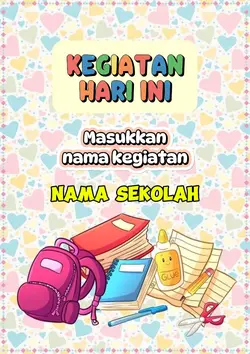 kegiatan hari ini SD