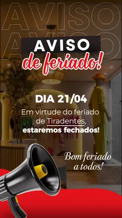 Aviso de feriado