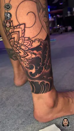 full leg tattoo