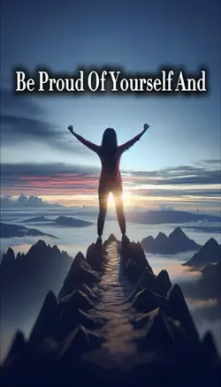 Be proud of yourself