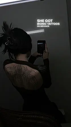 she got ironic tatto