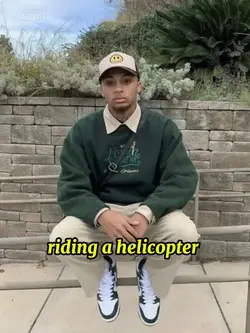 riding a helicopter 