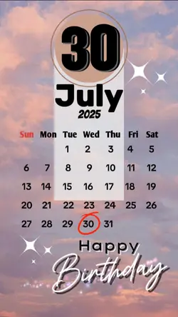 birthday 30 july