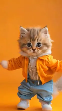 Funny cat dancing 