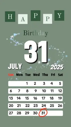 birthday 31 july