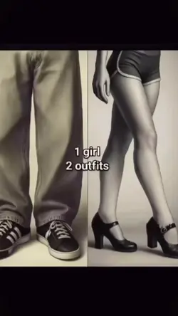 1 girl and 2 outfits