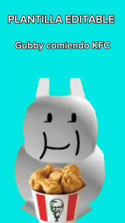 Gubby eating kfc