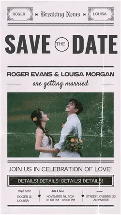 save the date retro