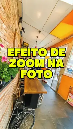 Efeito zoom na foto