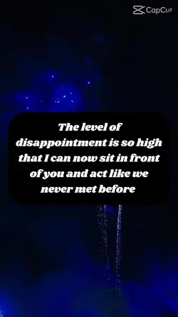 disappointment 
